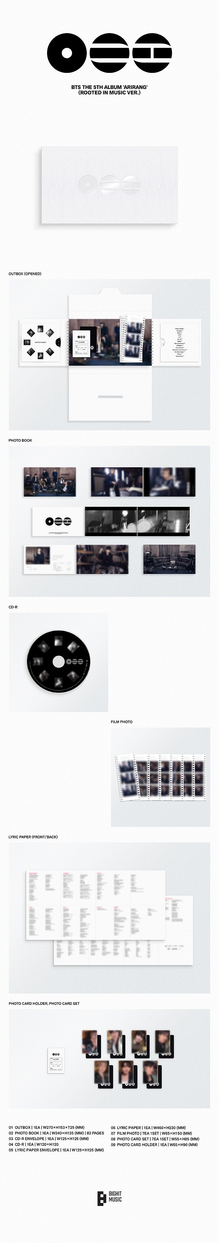 BTS  'ARIRANG' (Rooted in Korea Version / Rooted in Music Version)