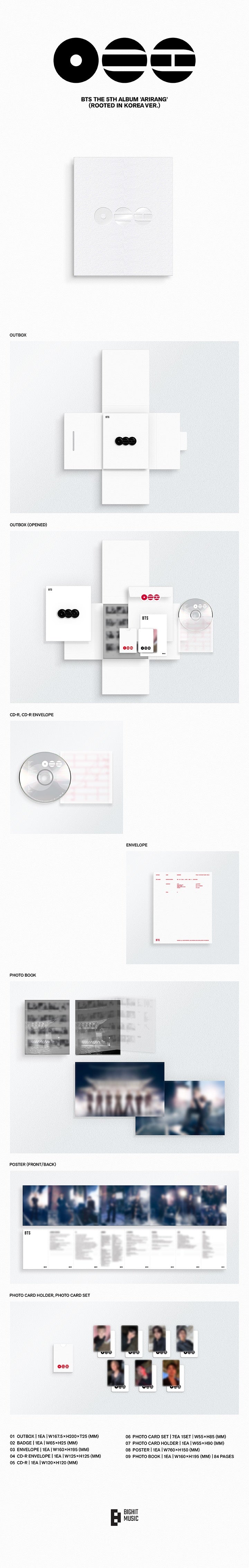 BTS  'ARIRANG' (Rooted in Korea Version / Rooted in Music Version)